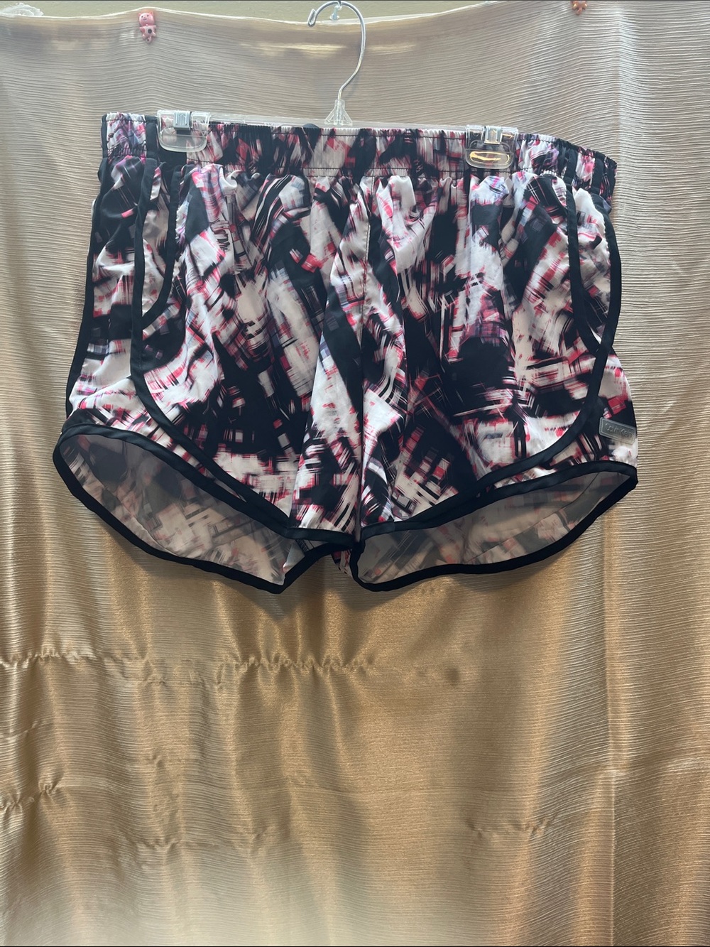 Calvin Klein Black, White & Pink Abstract Athletic Shorts